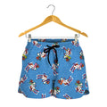 Skiing Dog Pattern Print Women's Shorts