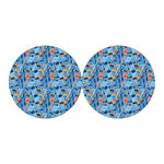 Skiing Equipment Pattern Print Car Coasters
