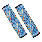 Skiing Equipment Pattern Print Car Seat Belt Covers
