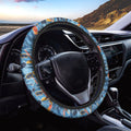 Skiing Equipment Pattern Print Car Steering Wheel Cover