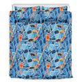 Skiing Equipment Pattern Print Duvet Cover Bedding Set