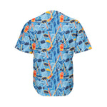 Skiing Equipment Pattern Print Men's Baseball Jersey