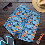 Skiing Equipment Pattern Print Men's Shorts