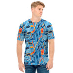 Skiing Equipment Pattern Print Men's T-Shirt