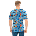 Skiing Equipment Pattern Print Men's T-Shirt
