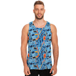 Skiing Equipment Pattern Print Men's Tank Top