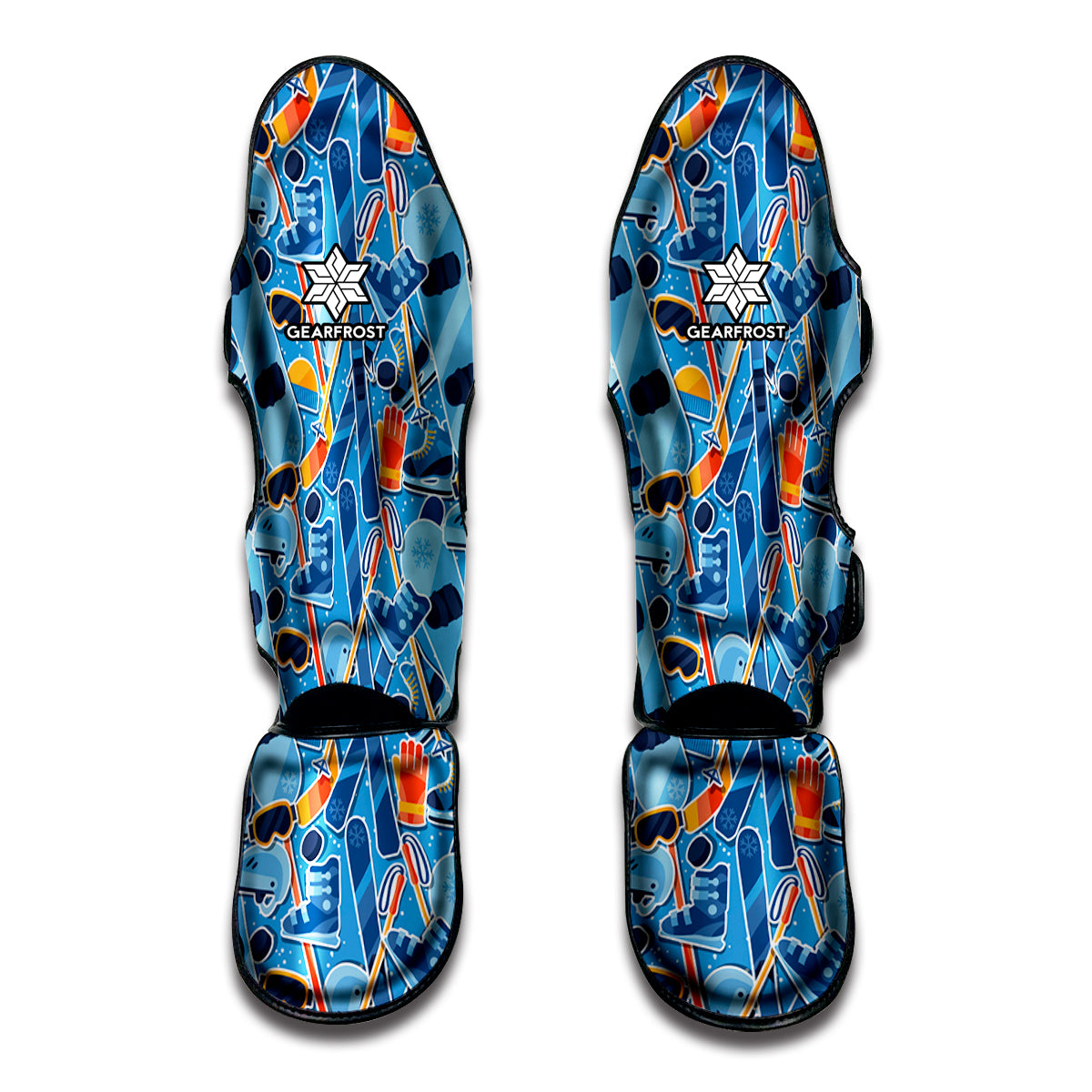 Skiing Equipment Pattern Print Muay Thai Shin Guard