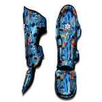 Skiing Equipment Pattern Print Muay Thai Shin Guard