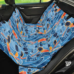 Skiing Equipment Pattern Print Pet Car Back Seat Cover