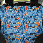 Skiing Equipment Pattern Print Pet Car Back Seat Cover