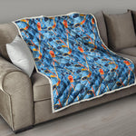 Skiing Equipment Pattern Print Quilt