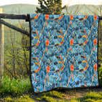 Skiing Equipment Pattern Print Quilt