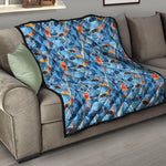 Skiing Equipment Pattern Print Quilt