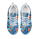 Skiing Equipment Pattern Print White Sneakers