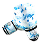 Skiing Mountain Print Boxing Gloves