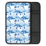 Skiing Mountain Print Car Center Console Cover