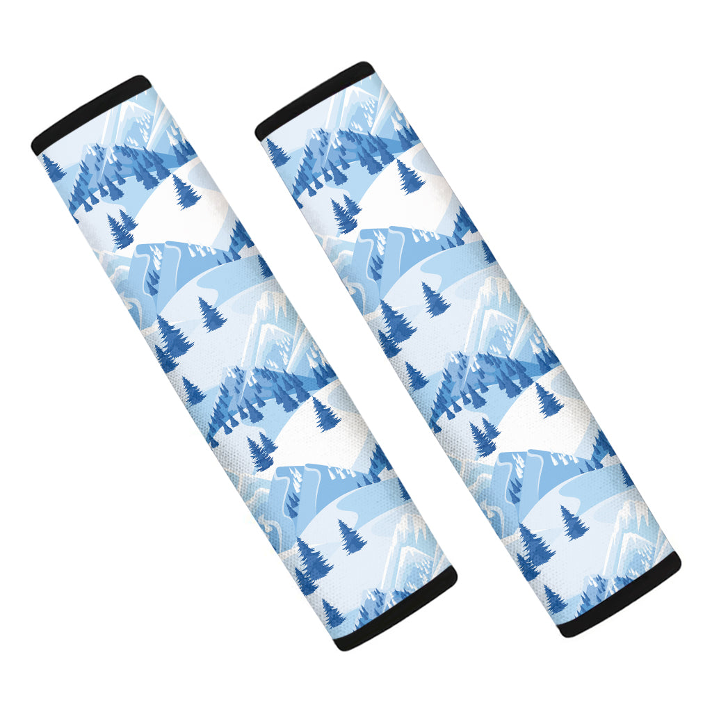 Skiing Mountain Print Car Seat Belt Covers