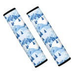 Skiing Mountain Print Car Seat Belt Covers