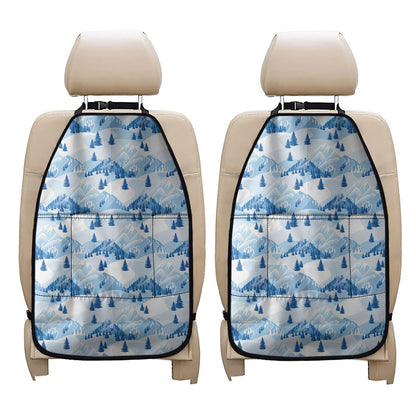 Skiing Mountain Print Car Seat Organizers