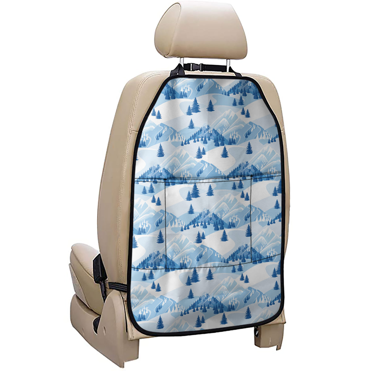 Skiing Mountain Print Car Seat Organizers