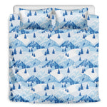 Skiing Mountain Print Duvet Cover Bedding Set