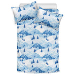 Skiing Mountain Print Duvet Cover Bedding Set