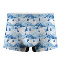 Skiing Mountain Print Men's Boxer Briefs