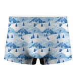 Skiing Mountain Print Men's Boxer Briefs