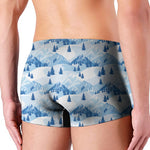 Skiing Mountain Print Men's Boxer Briefs