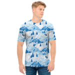 Skiing Mountain Print Men's T-Shirt