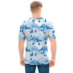 Skiing Mountain Print Men's T-Shirt