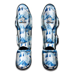 Skiing Mountain Print Muay Thai Shin Guard