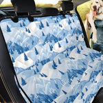Skiing Mountain Print Pet Car Back Seat Cover