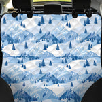 Skiing Mountain Print Pet Car Back Seat Cover