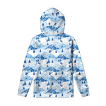 Skiing Mountain Print Pullover Hoodie