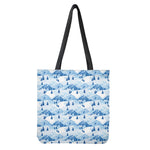 Skiing Mountain Print Tote Bag