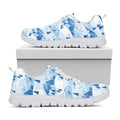 Skiing Mountain Print White Running Shoes