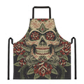 Skull And Roses Tattoo Print Apron