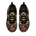 Skull And Roses Tattoo Print Black Sneakers