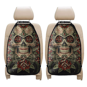 Skull And Roses Tattoo Print Car Seat Organizers