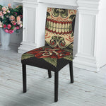 Skull And Roses Tattoo Print Dining Chair Slipcover