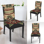 Skull And Roses Tattoo Print Dining Chair Slipcover