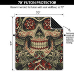 Skull And Roses Tattoo Print Futon Protector