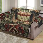 Skull And Roses Tattoo Print Loveseat Protector