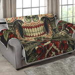 Skull And Roses Tattoo Print Loveseat Protector