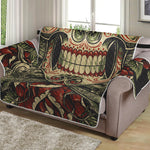 Skull And Roses Tattoo Print Loveseat Protector