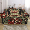 Skull And Roses Tattoo Print Loveseat Slipcover