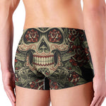 Skull And Roses Tattoo Print Men's Boxer Briefs