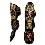 Skull And Roses Tattoo Print Muay Thai Shin Guard