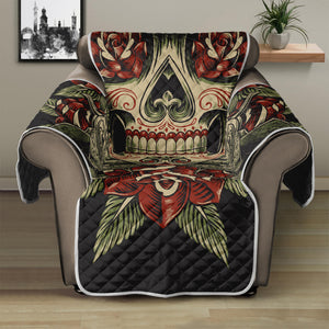 Skull And Roses Tattoo Print Recliner Protector